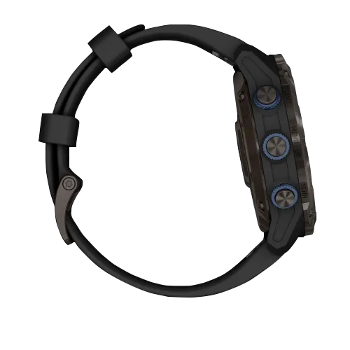 Garmin Descent Mk3i dive computer watch, 51 mm carbon gray DLC titanium case with black silicone band