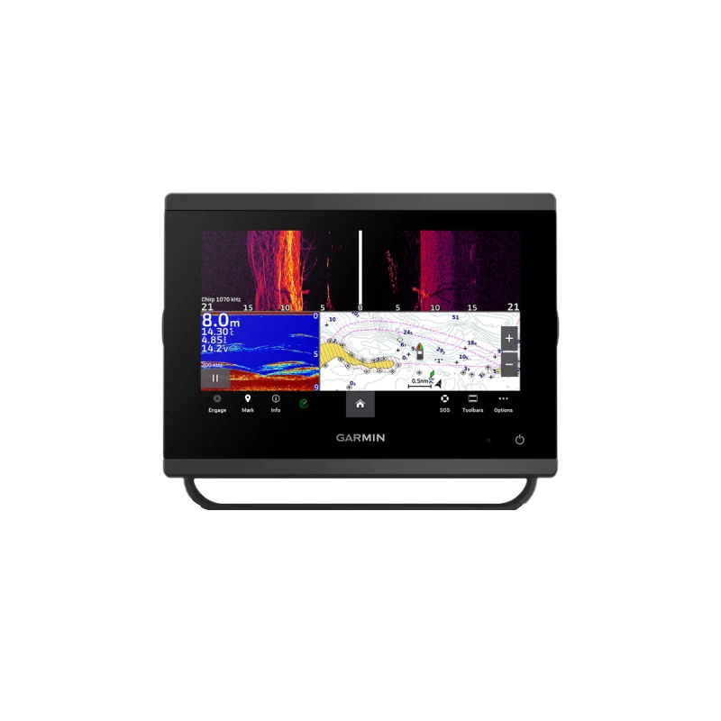 Garmin GPSMAP 723xsv marine chartplotter with SideVü/ClearVü and CHIRP sonar plus worldwide basemap