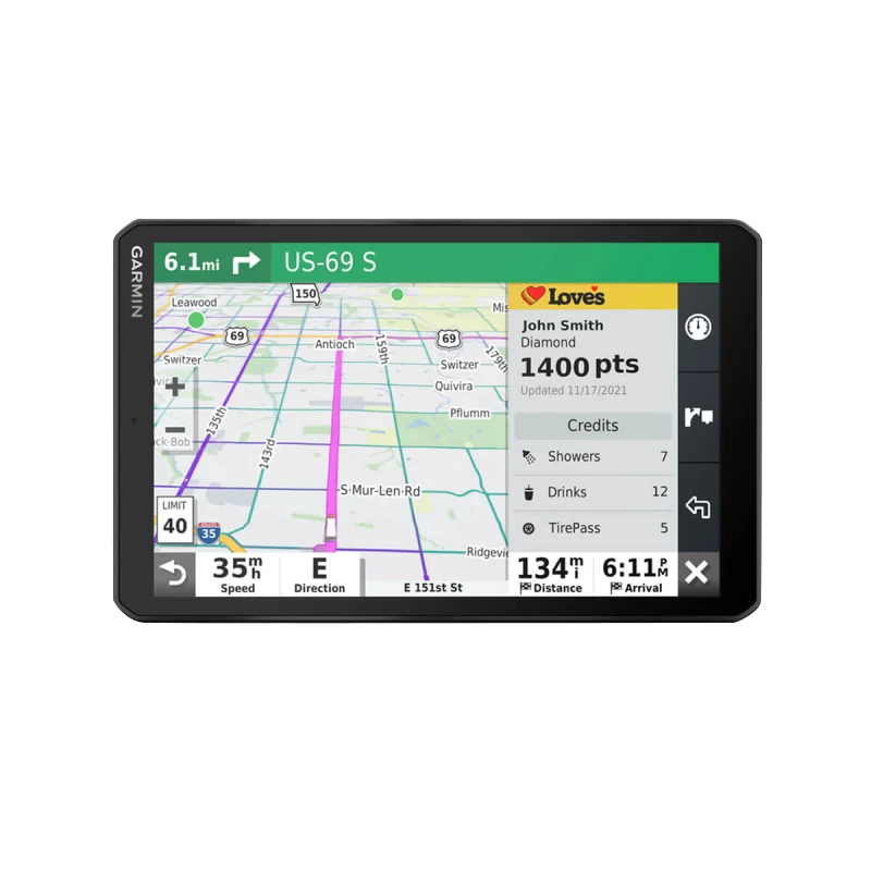Garmin Dezl OTR810 8-inch GPS Truck Navigator, certified refurbished