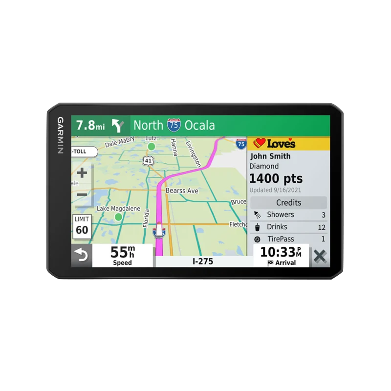 Garmin DezlCam OTR710 7-inch GPS Truck Navigator with built-in dash cam, certified refurbished