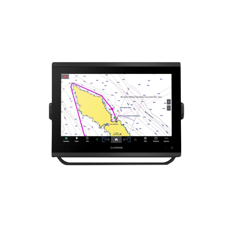 Garmin GPSMAP 1223xsv marine chartplotter with GMR 18 HD3 radome, black bezel