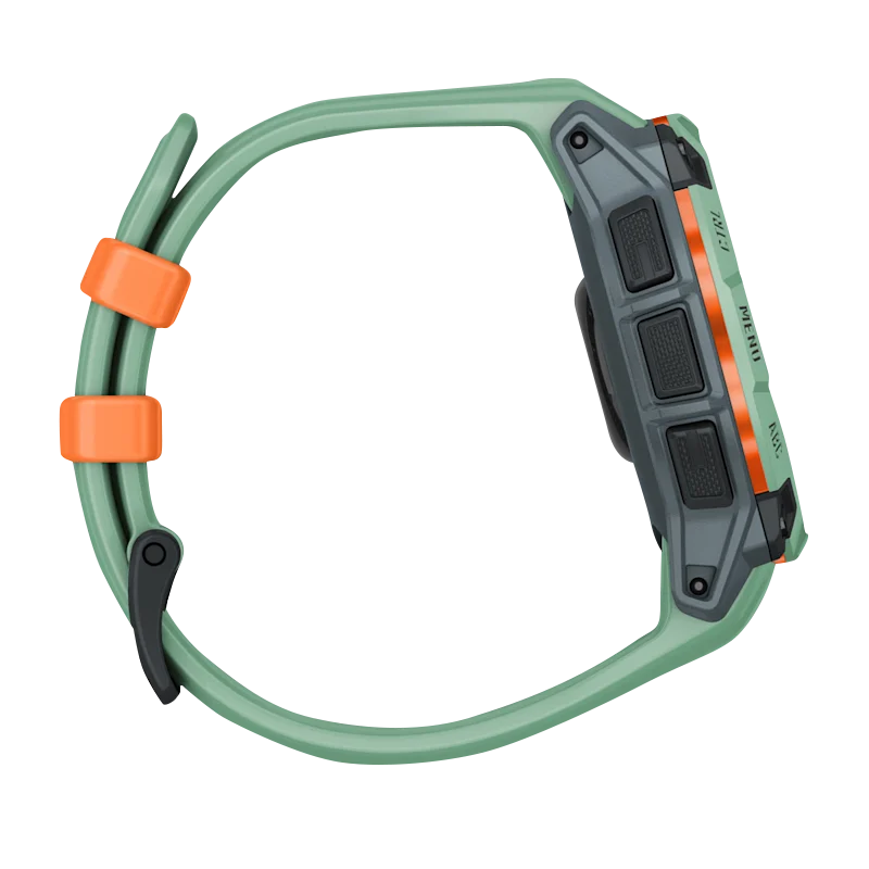 Garmin Instinct 3 AMOLED 45mm smartwatch with Neo Tropic green band