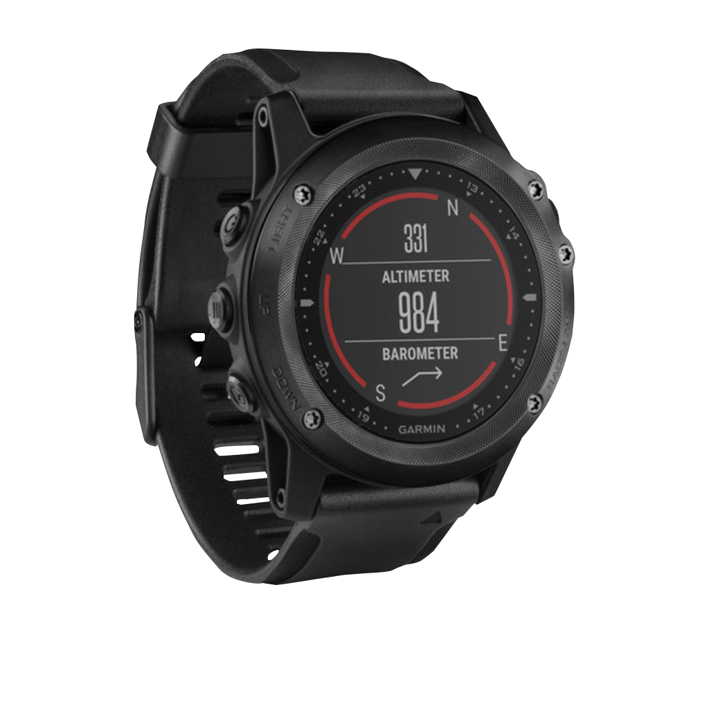 Garmin Tactix Bravo smartwatch, rugged black silicone band, Garmin Certified Refurbished.