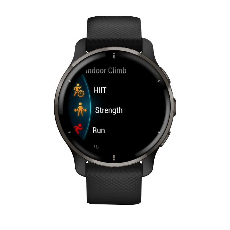 Garmin Venu 2 Plus smartwatch, slate stainless steel bezel with black strap (Garmin Certified Refurbished)