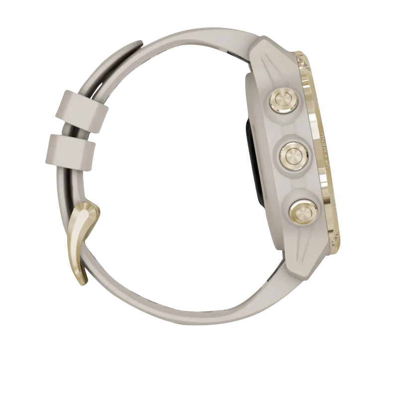 Garmin Descent Mk2S Light Gold with Light Sand Silicone Band (Garmin Certified Refurbished) by Garmin