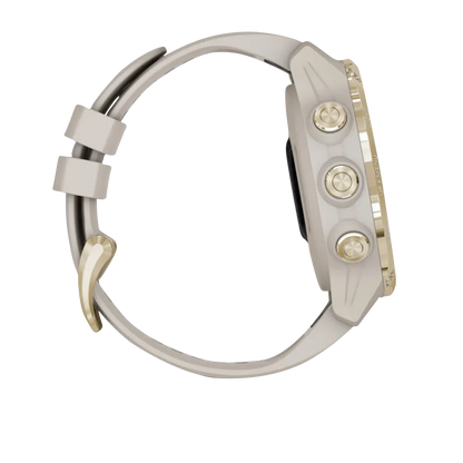 Garmin Descent Mk2S Light Gold with Light Sand Silicone Band (Garmin Certified Refurbished) by Garmin