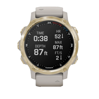 Garmin Descent Mk2S Light Gold with Light Sand Silicone Band (Garmin Certified Refurbished) by Garmin