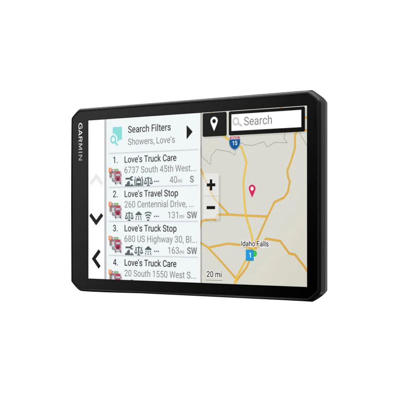 Garmin DezlCam OTR710 7-inch GPS truck navigator with built-in dash cam, black certified refurbished unit