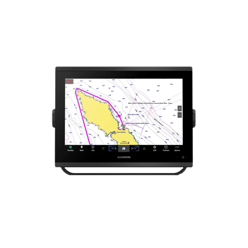 Garmin GPSMAP 1223xsv marine chartplotter bundle with GMR 18 HD+ radar, black display