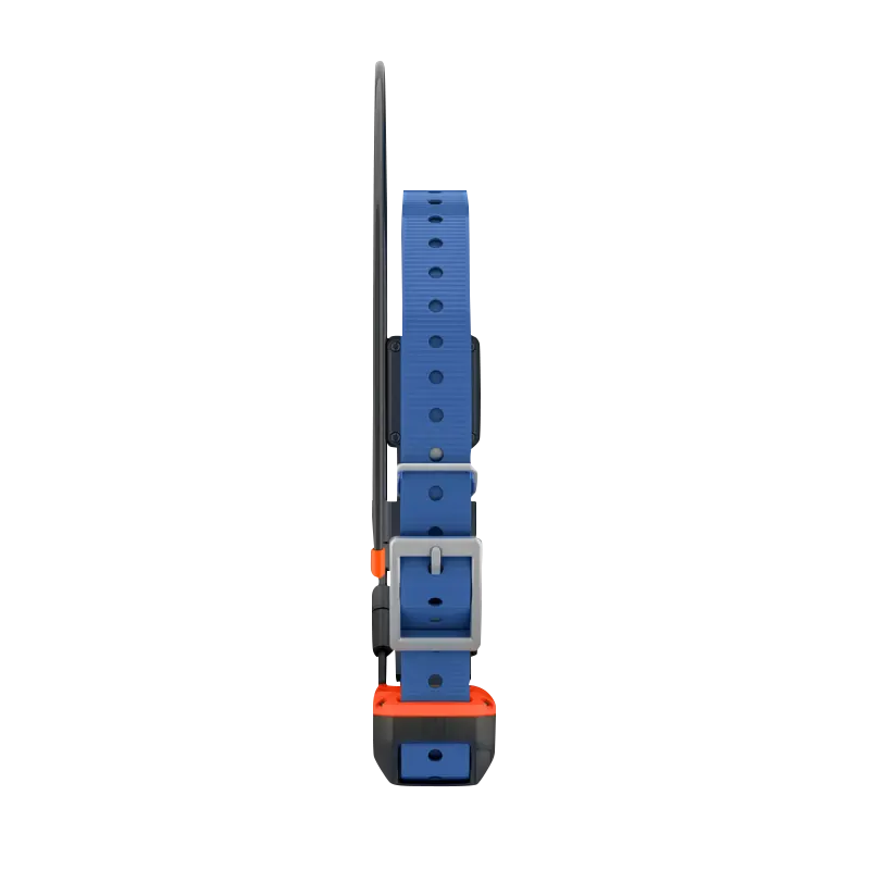 Garmin Alpha T 20 dog collar with blue strap and GPS tracking unit