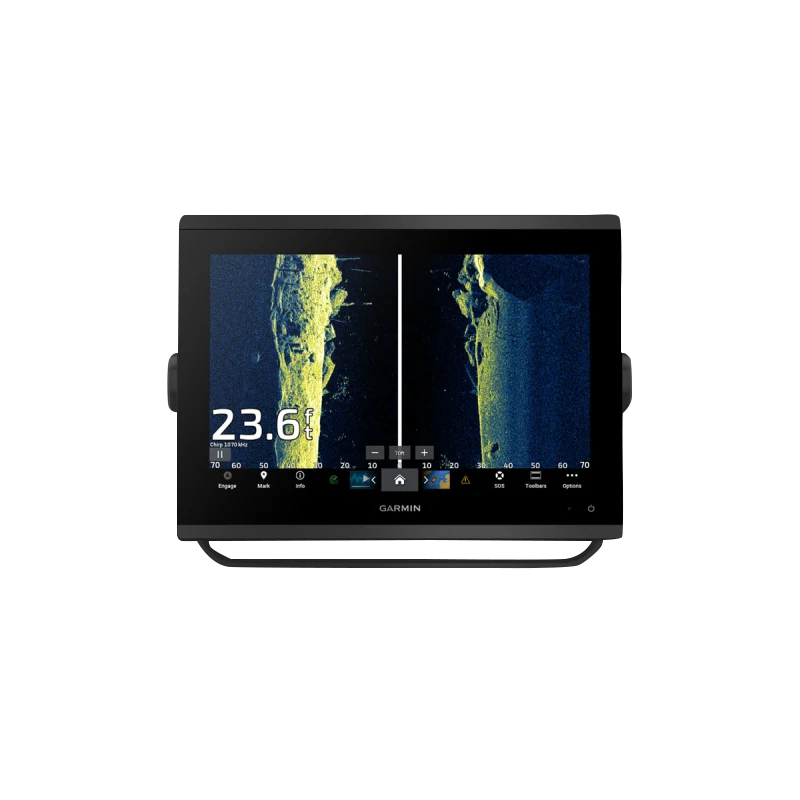 Garmin GPSMAP 1243xsv black chartplotter with SideVü, ClearVü and CHIRP sonar and mapping