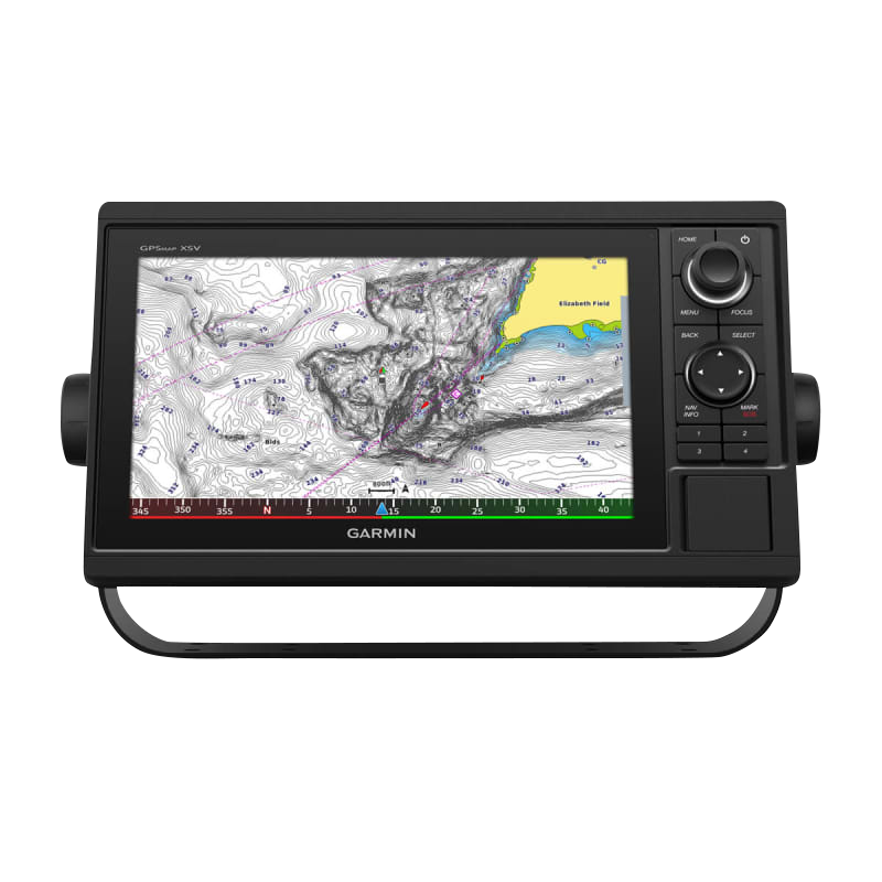 Garmin GPSMAP 1042xsv marine chartplotter with GT52HW‑TM transducer, black bezel