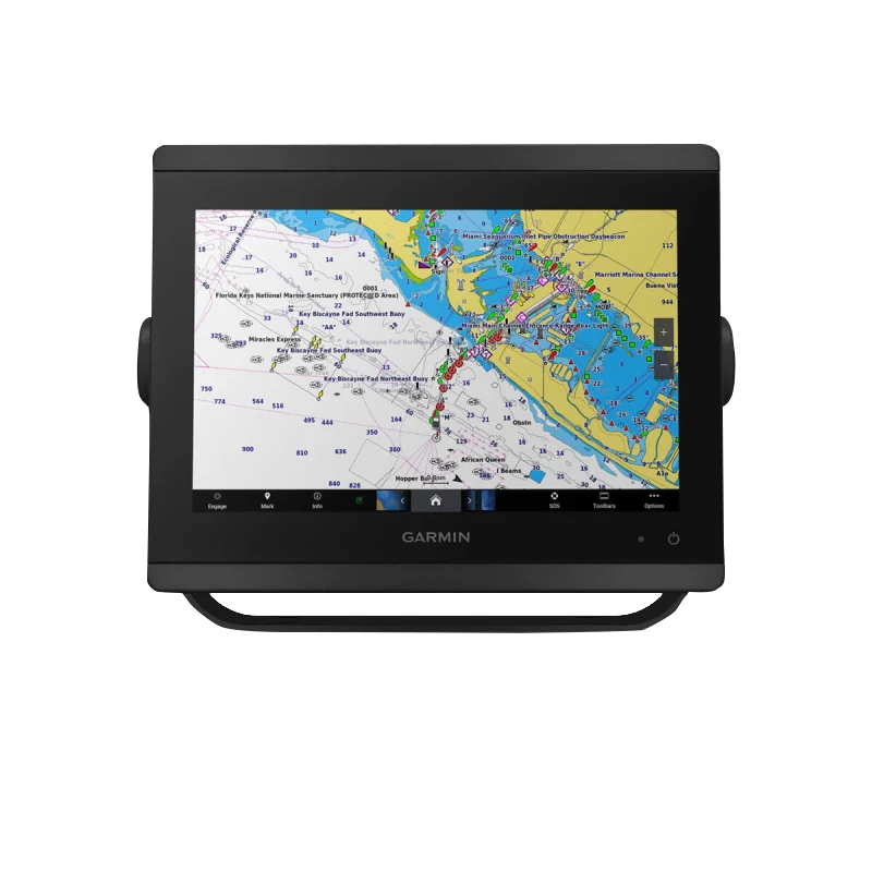 Garmin GPSMAP 8410xsv marine chartplotter in black with worldwide basemap