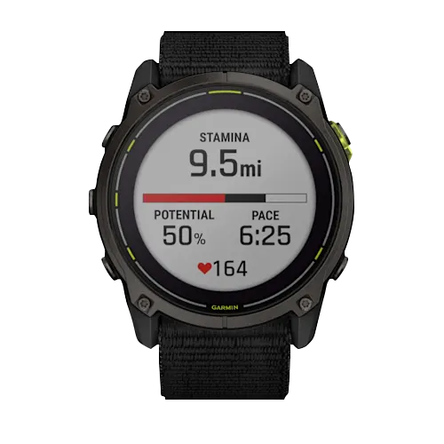 Garmin Enduro 3 Black GPS smartwatch with fabric strap and round display