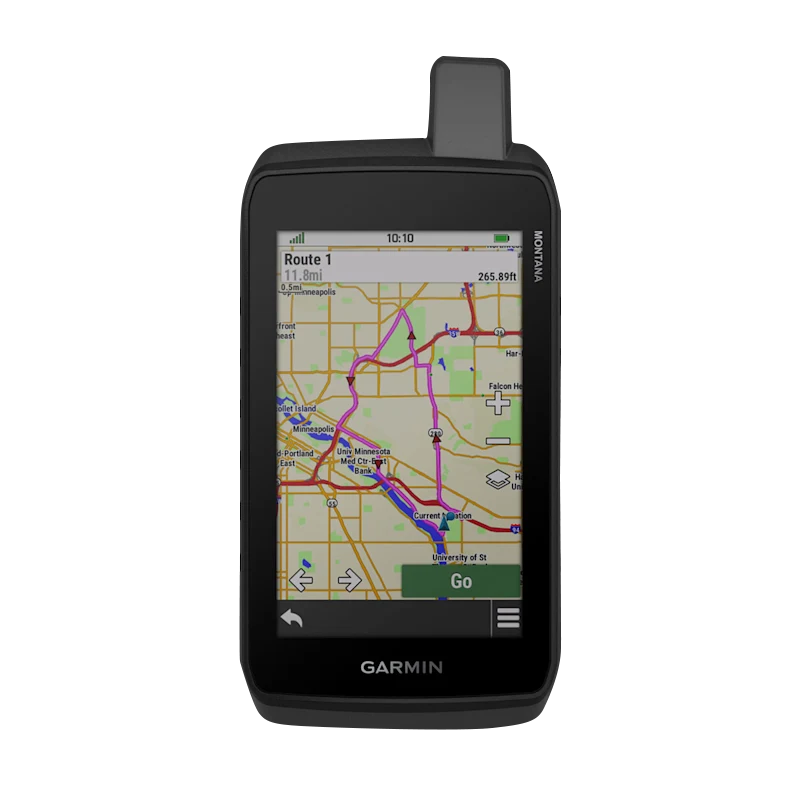 Garmin Montana 710 black rugged outdoor GPS touchscreen navigator