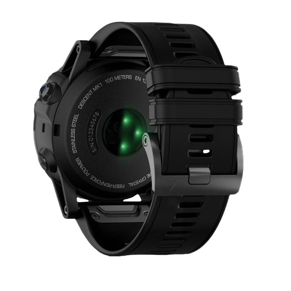 Garmin Descent MK1 marine smartwatch with gray sapphire bezel and black band