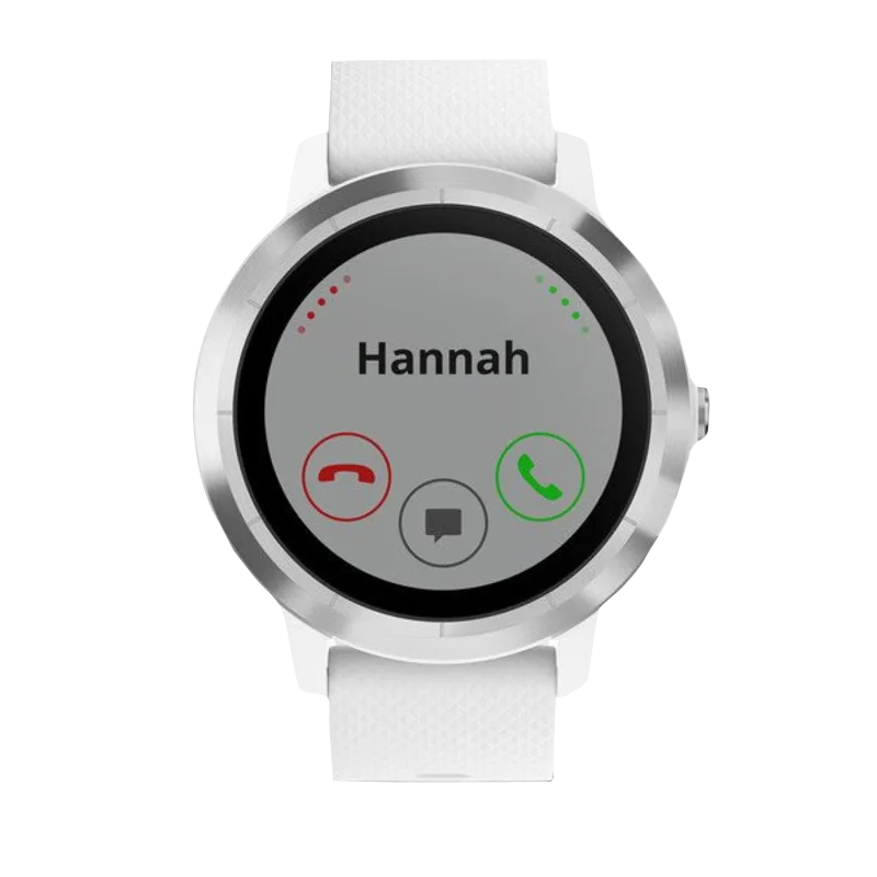 Garmin Vivoactive 3 smartwatch, white with stainless steel bezel, refurbished