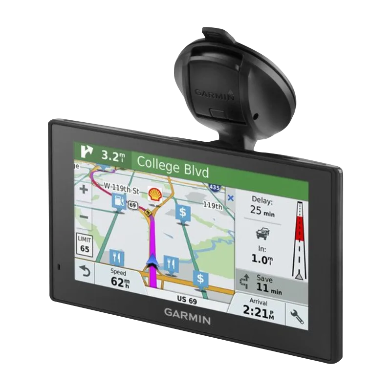Garmin DriveAssist 51 LMT-S GPS navigation system with windshield mount; certified refurbished