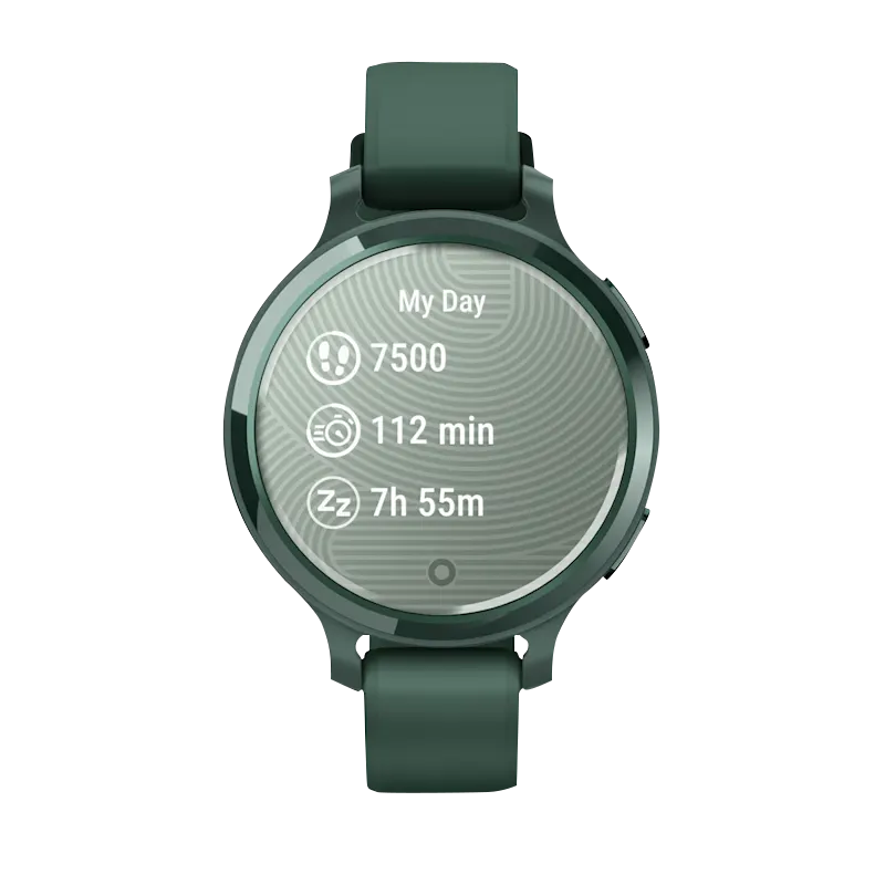 Garmin Lily 2 Active Smartwatch in Jasper Green with Jasper Green silicone band