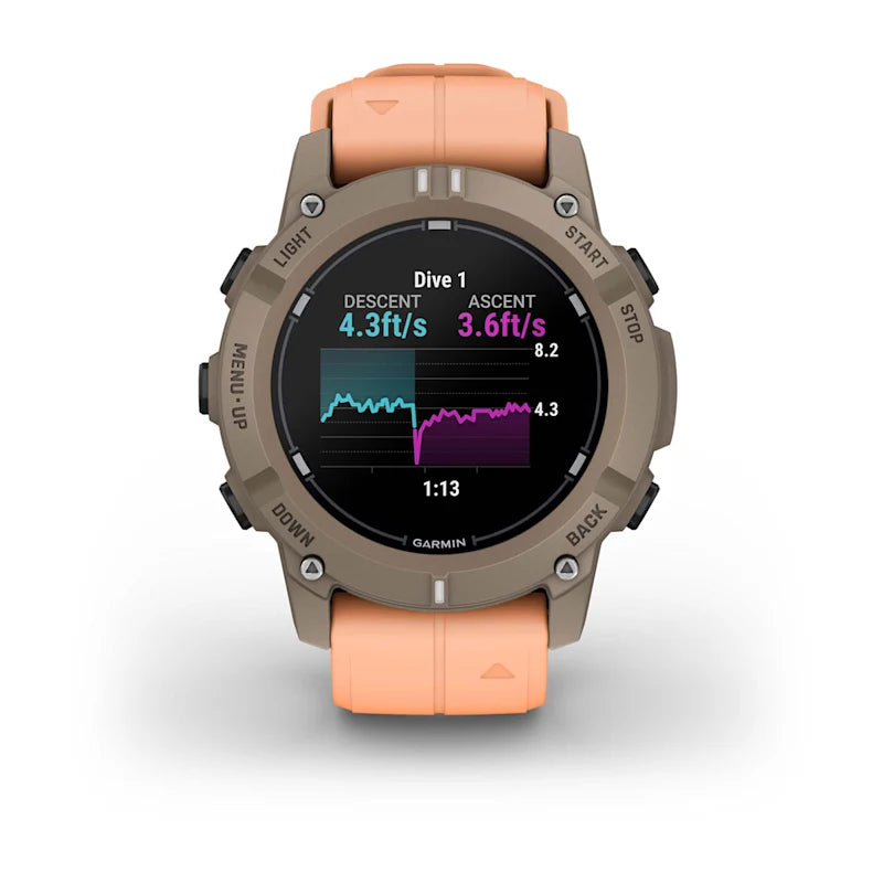 Garmin Descent G2 AMOLED Dive Watch, Paloma with Shell Pink Band (010-02986-01) by Garmin