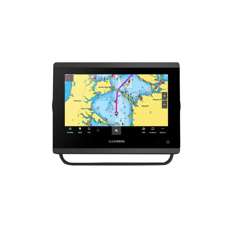 Garmin GPSMAP 743xsv marine chartplotter with mapping on black bezel display