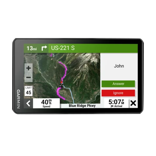 Garmin Zumo XT2 motorcycle GPS navigator with black finish and 6-inch display