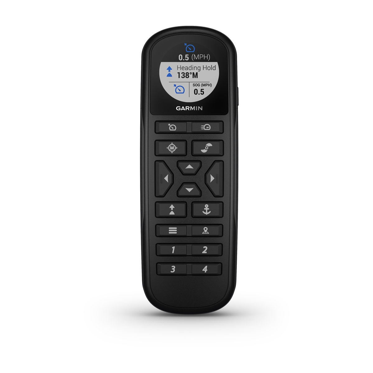 Garmin Force handheld remote for kayak trolling motor with display and keypad, black