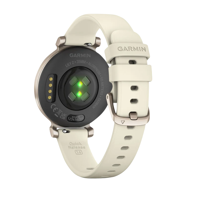 Garmin Lily 2, Cream Gold with Coconut Silicone Band (Garmin Certified Refurbished) by Garmin