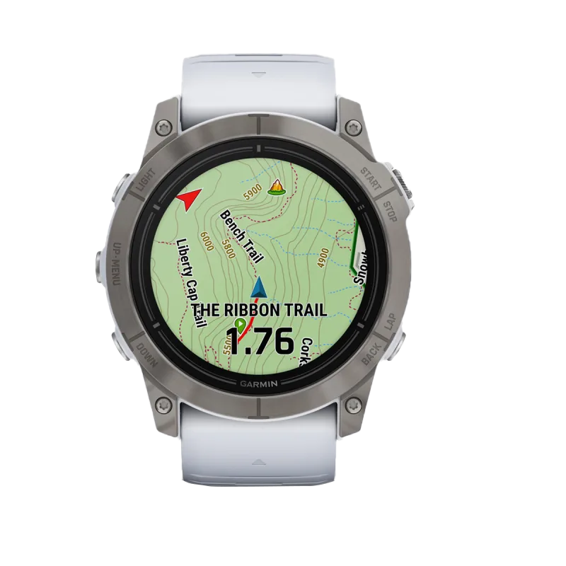 Garmin Epix Pro Gen 2 51 mm Sapphire Edition Titanium smartwatch with Whitestone band