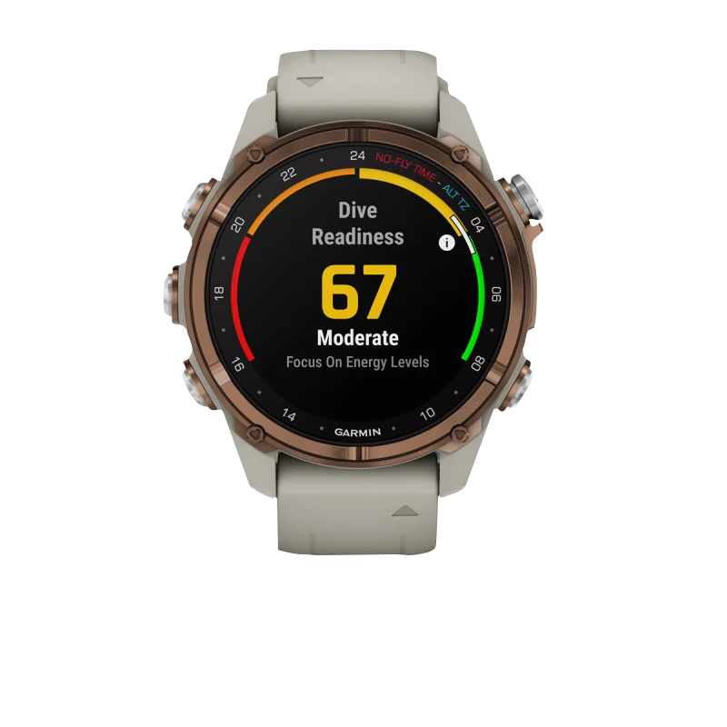 Garmin Descent Mk3i, 43 mm Bronze PVD Titanium with French Gray Silicone Band (010-02753-13) by Garmin