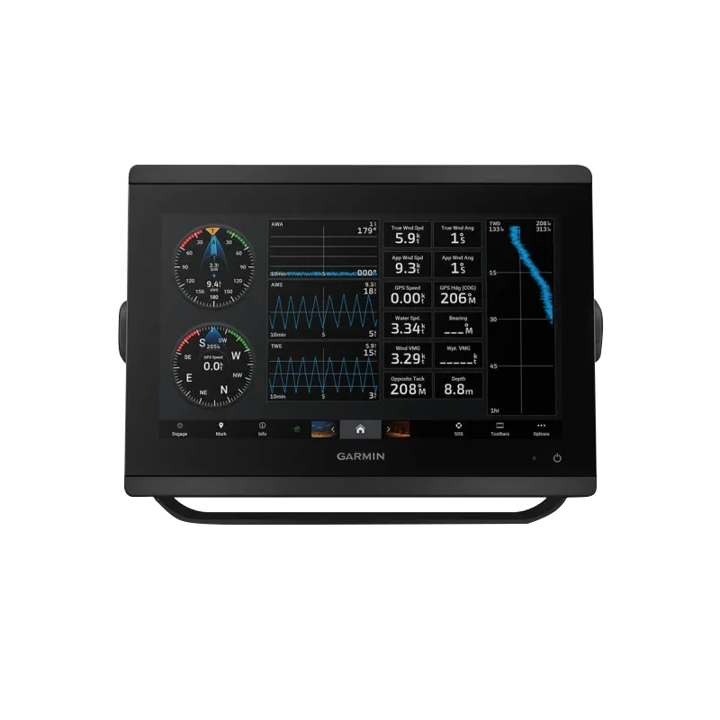 GPSMAP 8412 marine chartplotter with worldwide basemap, Garmin black unit