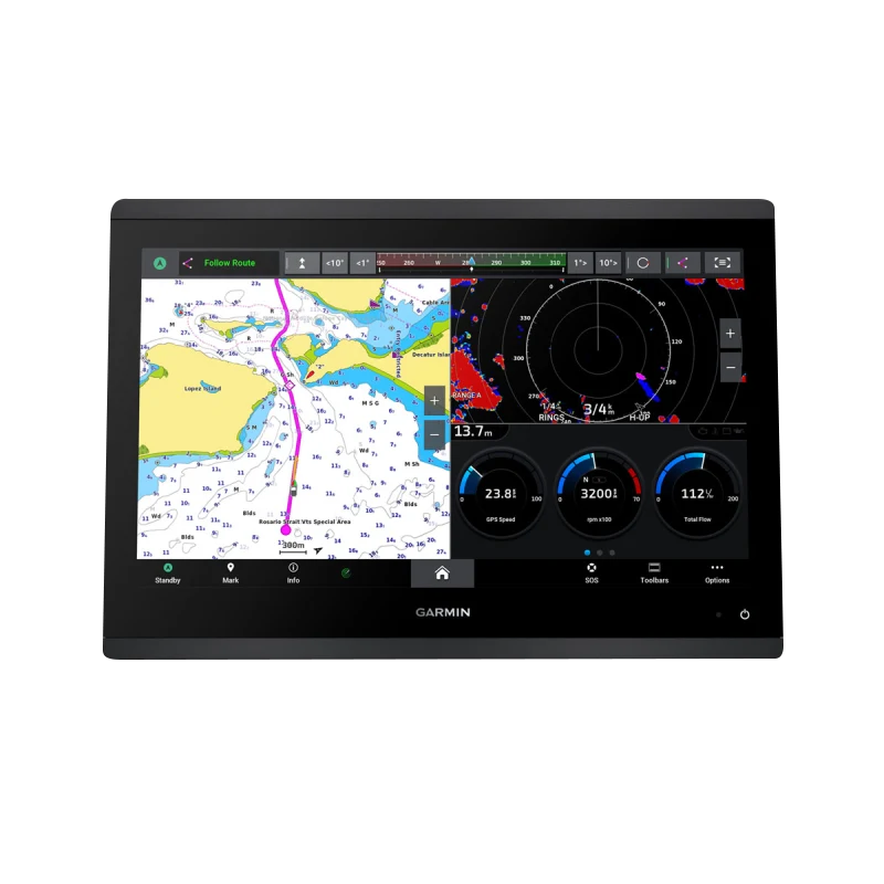 Garmin GPSMAP 1623 non-sonar marine chartplotter with worldwide basemap