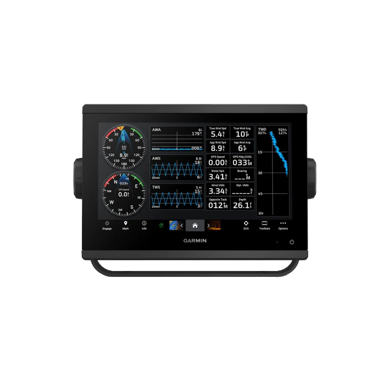 Garmin GPSMAP 923xsv marine chartplotter with GMR 18 HD3 radome, black bezel