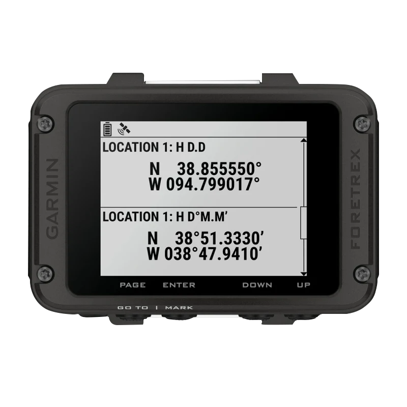 Garmin Foretrex 801 wrist-mounted GPS navigator with black rugged case