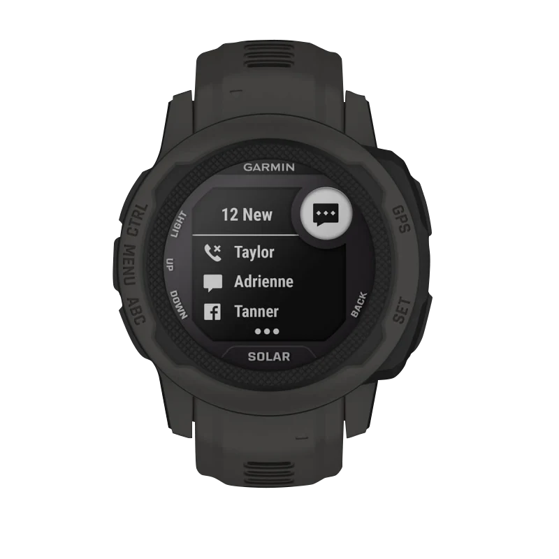 Garmin Instinct 2S Solar smartwatch, Graphite, certified refurbished