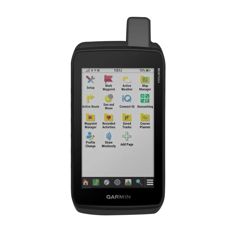 Garmin Montana 710 rugged outdoor GPS touchscreen navigator in black