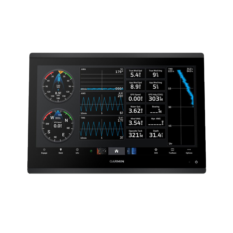 GPSMAP 1643 Non-sonar marine GPS/chartplotter with mapping, Garmin, black bezel