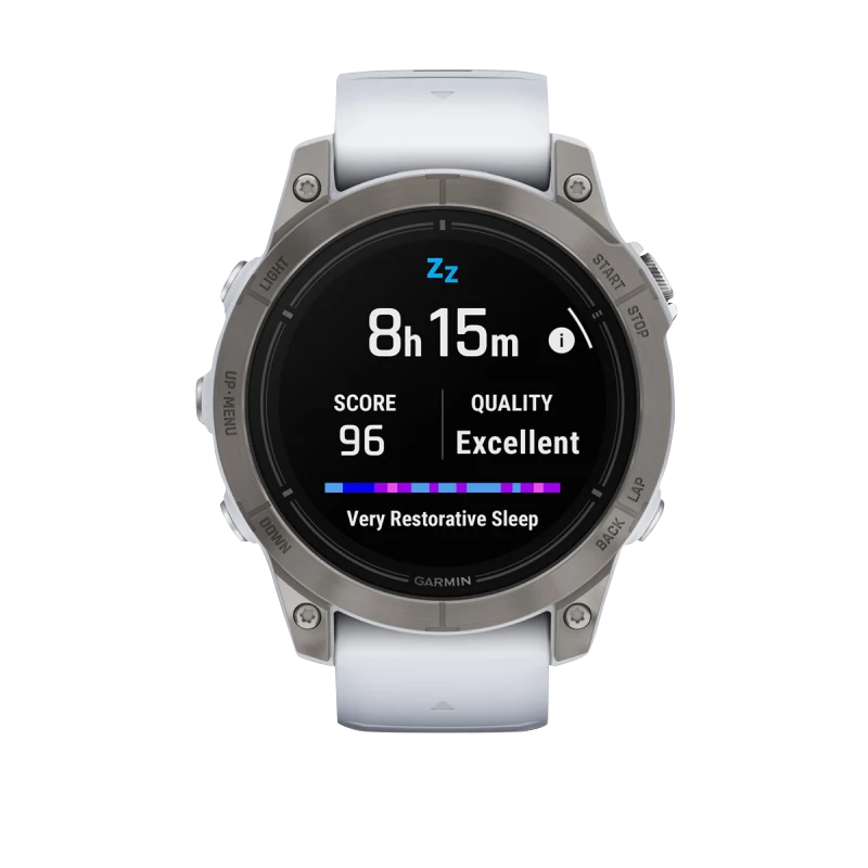 Garmin Epix Pro (Gen 2), 47mm Sapphire, Titanium w/ Whitestone Band (Garmin Certified Refurbished) by Garmin