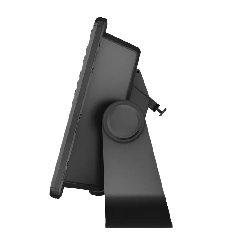 Garmin ECHOMAP Ultra 2 10-inch chartplotter on black mounting stand