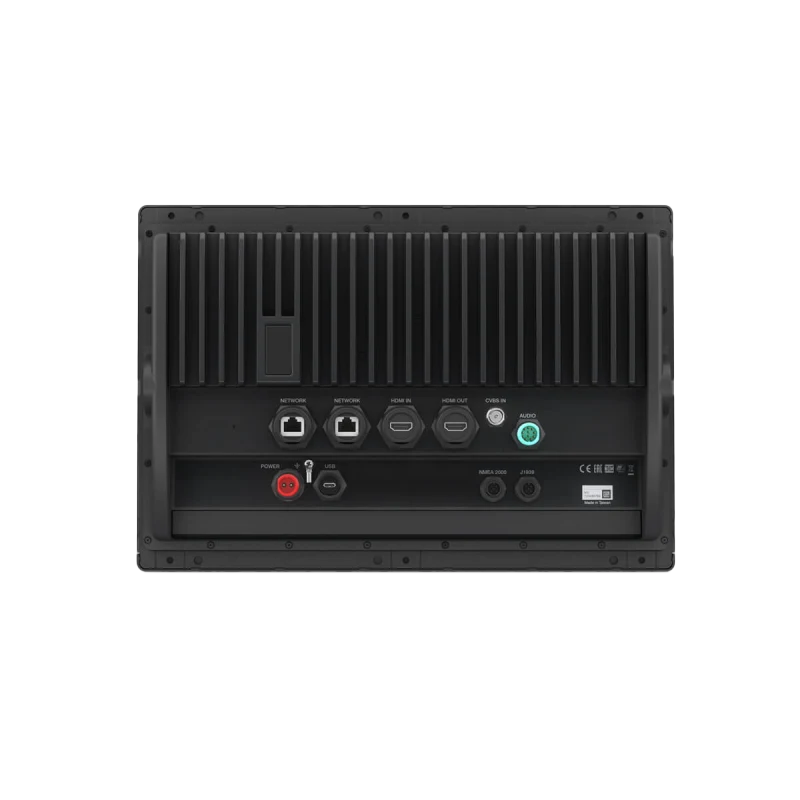 Garmin GPSMAP 8416xsv marine chartplotter back panel with network, HDMI, CVBS and USB ports