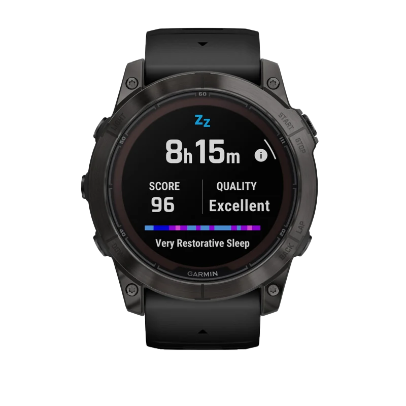 Garmin Fenix 7X Pro Sapphire Solar smartwatch, carbon gray titanium case with black band