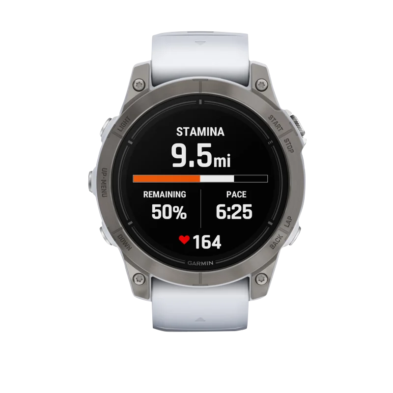 Garmin Epix Pro (Gen 2), 47mm Sapphire, Titanium w/ Whitestone Band (Garmin Certified Refurbished) by Garmin