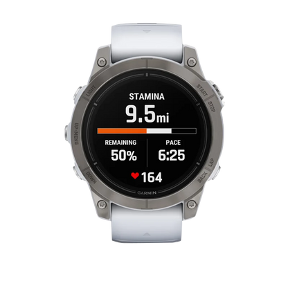 Garmin Epix Pro (Gen 2), 47mm Sapphire, Titanium w/ Whitestone Band (Garmin Certified Refurbished) by Garmin