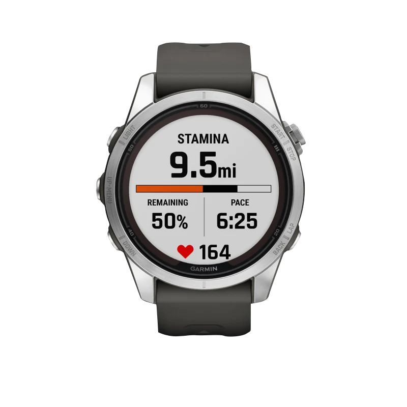 Garmin Fenix 7S Pro Solar Edition Silver with Graphite Band (010-02776-00) by Garmin