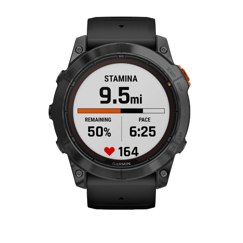 Garmin Fenix 7X Pro Solar Edition smartwatch with black bezel and strap