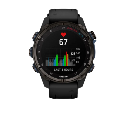 Garmin Descent Mk3i, 43 mm Carbon Gray DLC Titanium with Black Silicone Band (010-02753-10) by Garmin