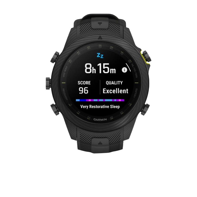 Garmin MARQ Athlete Gen 2 Carbon Edition smart watch with black case and band 010-02722-10