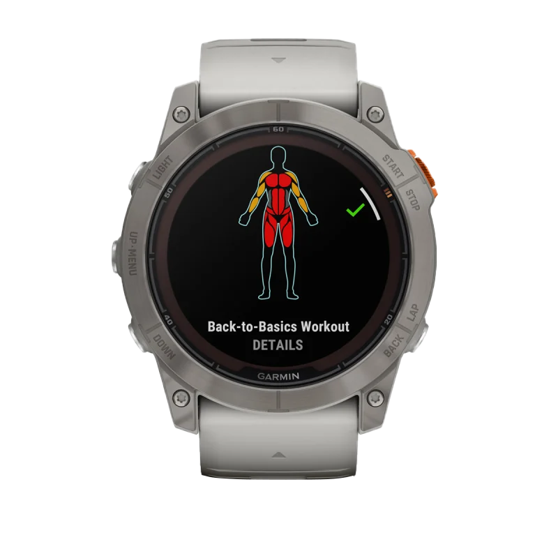 Garmin Fenix 7X Pro Sapphire Solar Edition Titanium with Fog Gray/Ember Orange Band (010-02778-14) by Garmin