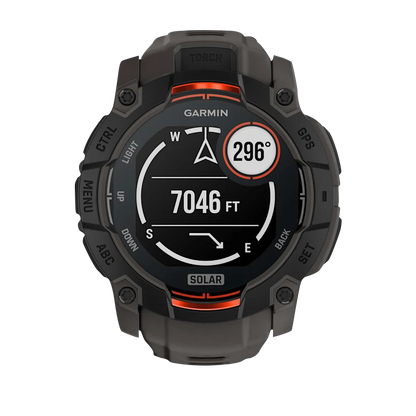 Garmin Instinct 3 Solar, (50mm) Black with Charcoal Band (010-02935-00) by Garmin