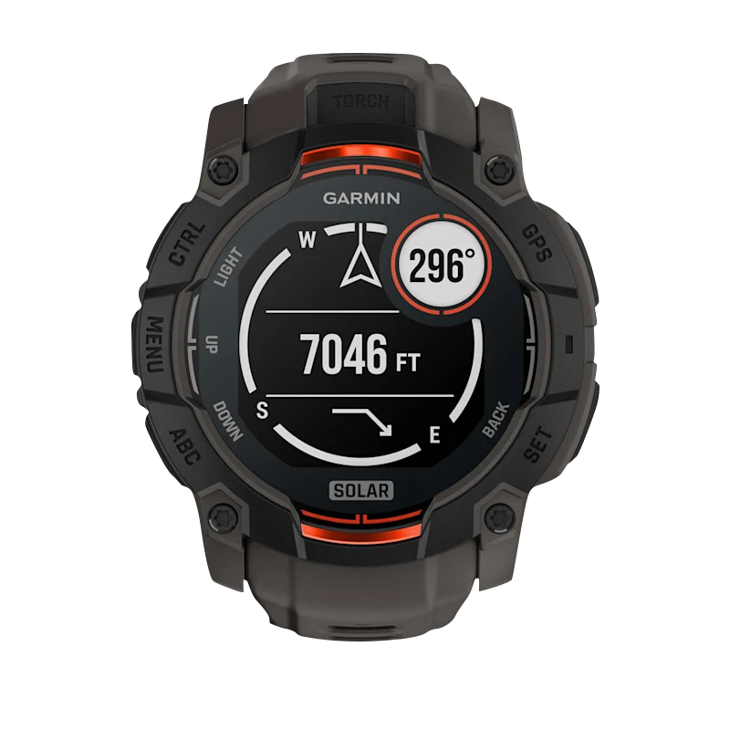 Garmin Instinct 3 Solar smartwatch, 50mm case, black with charcoal band